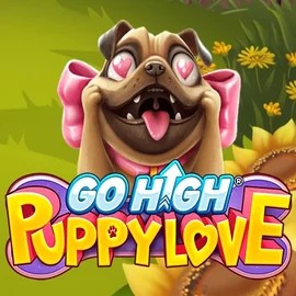 Go High Puppy Love slot logo by RubyPlay at SpinMaya Casino