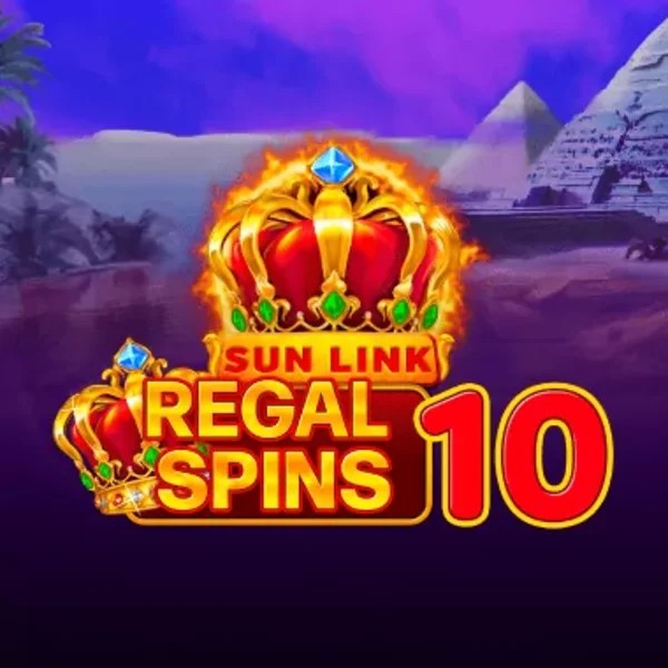 Regal Spins 10 by PatePlay, showcased at spinsmaya.nl – game logo